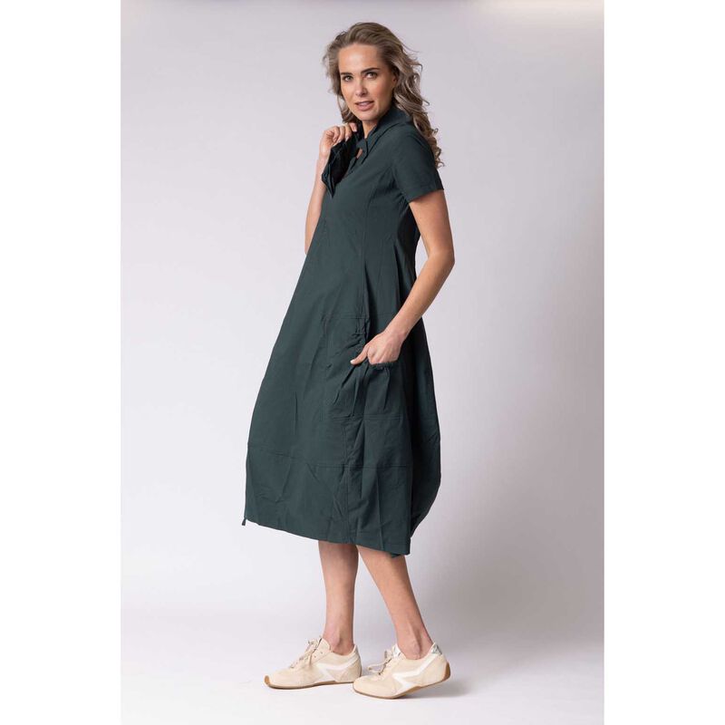 Rundholz Ruffle Neck Shortsleeve Dress image number 2